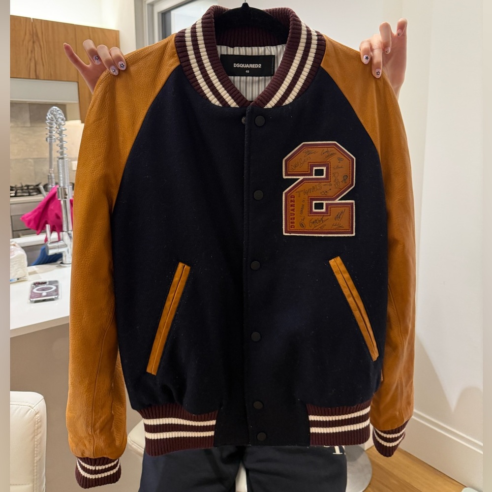 Dsquared2 wool/blend varsity jacket